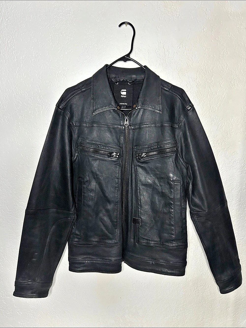 G-STAR RAW Black Zip Jacket Size Large Like New